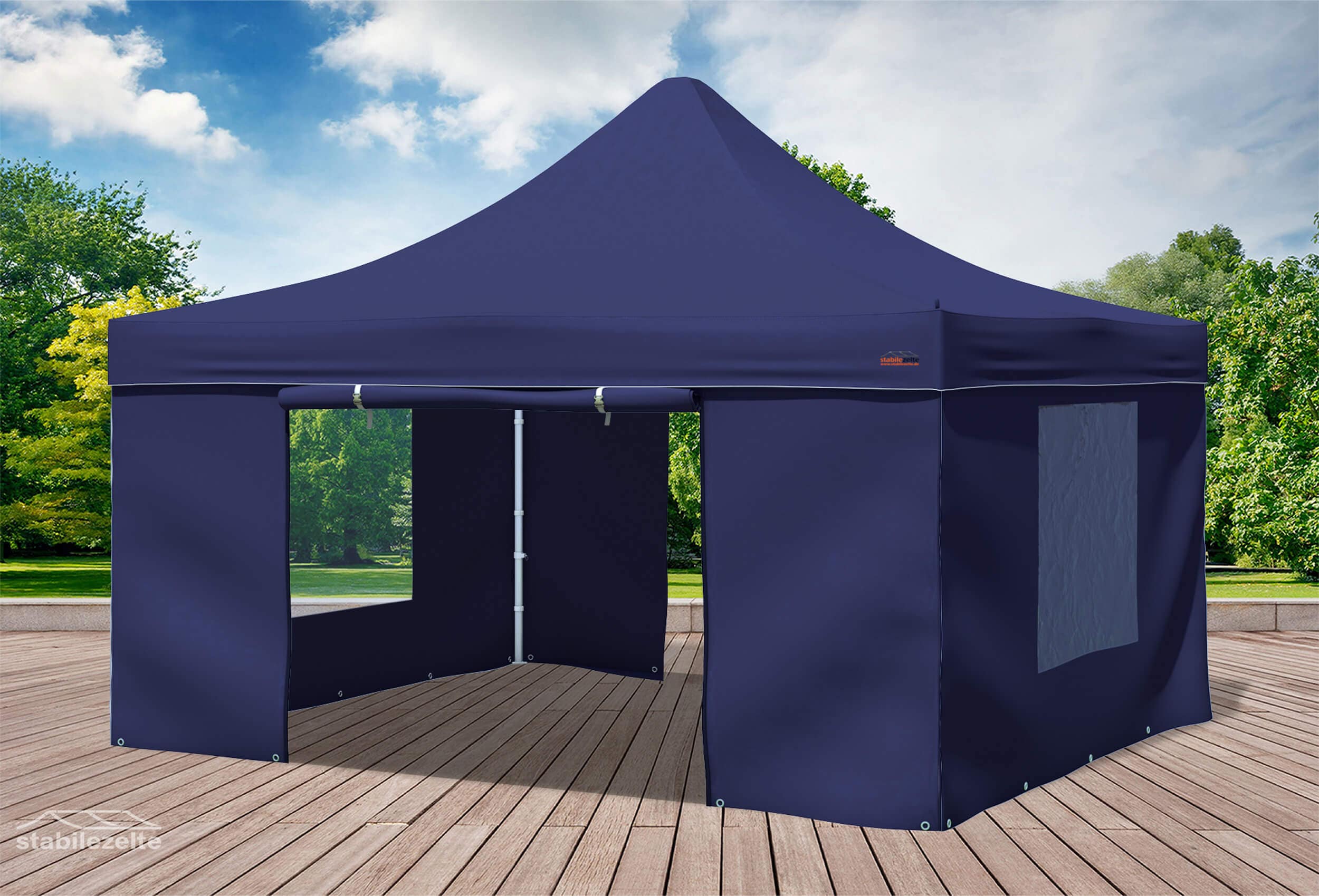 4x4 m Faltpavillon, blau