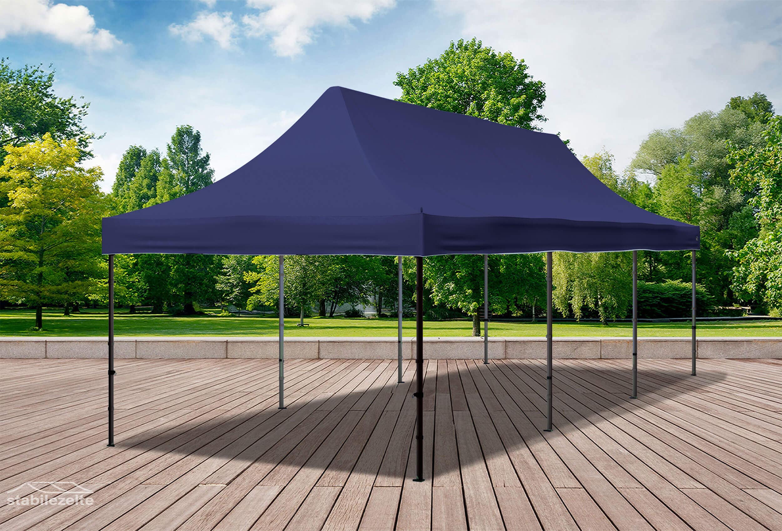 3x9 m Faltpavillon, blau