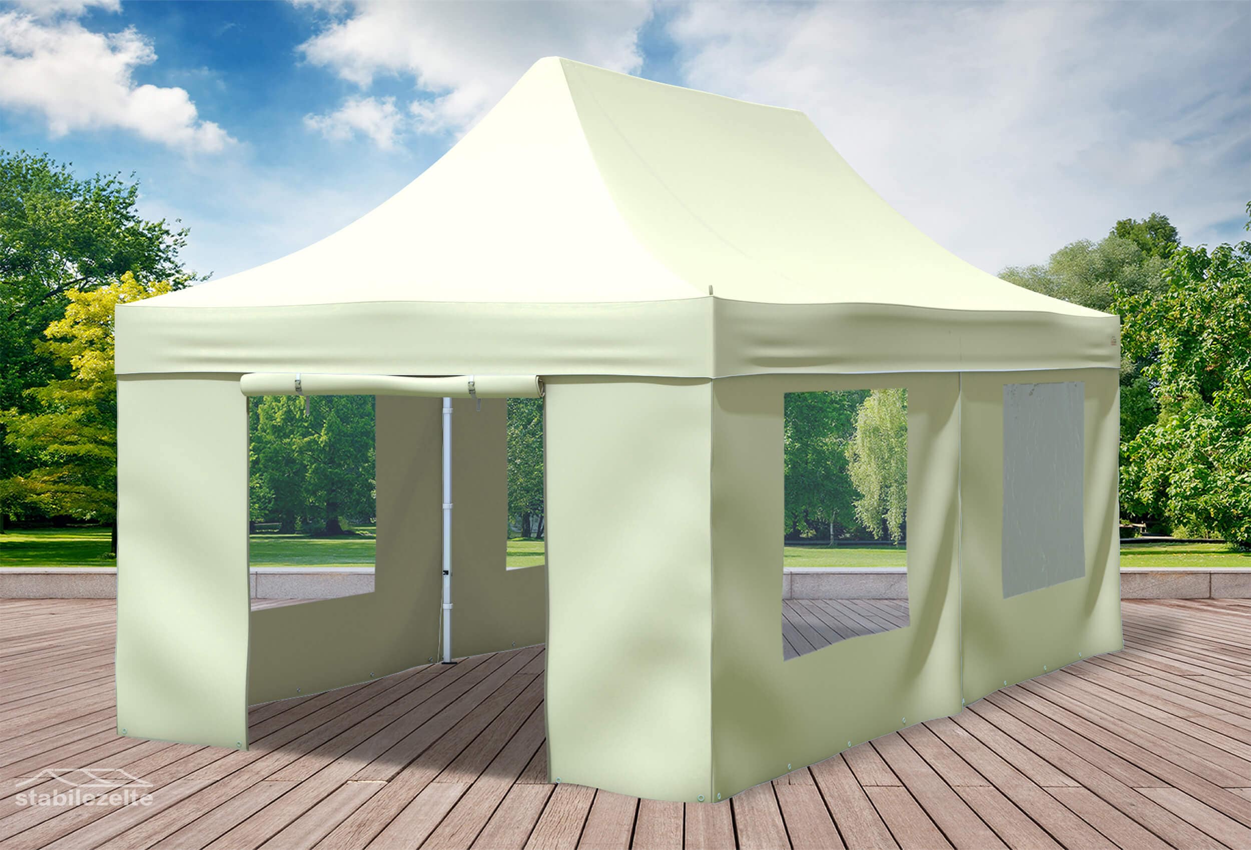 3x6 m Faltpavillon, beige