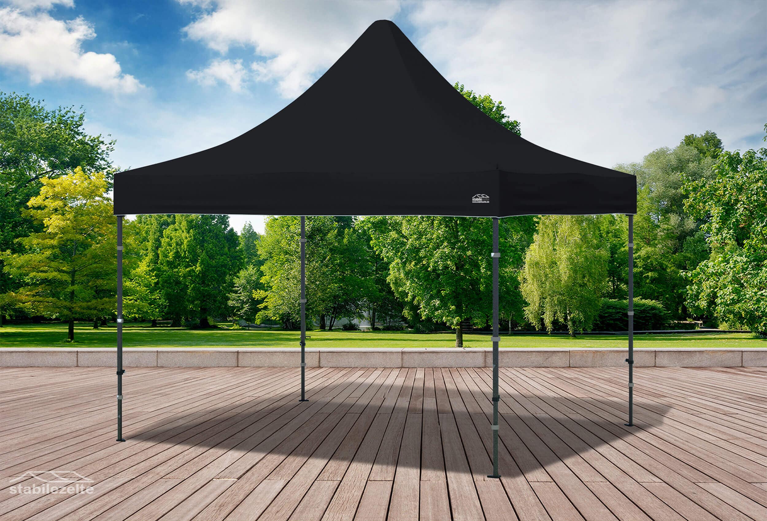 3x3 m Faltpavillon, schwarz