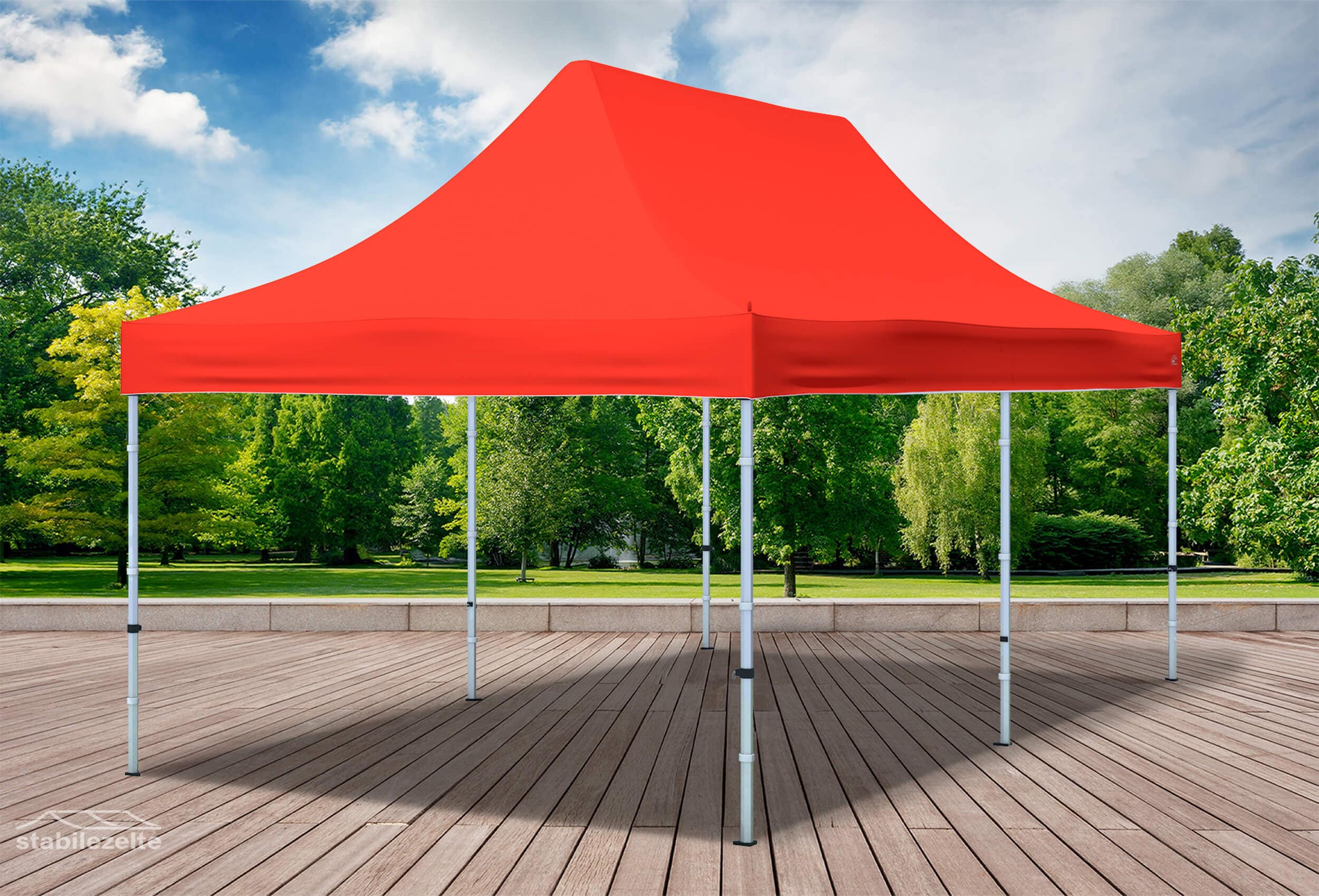 3x6 m Faltpavillon, rot