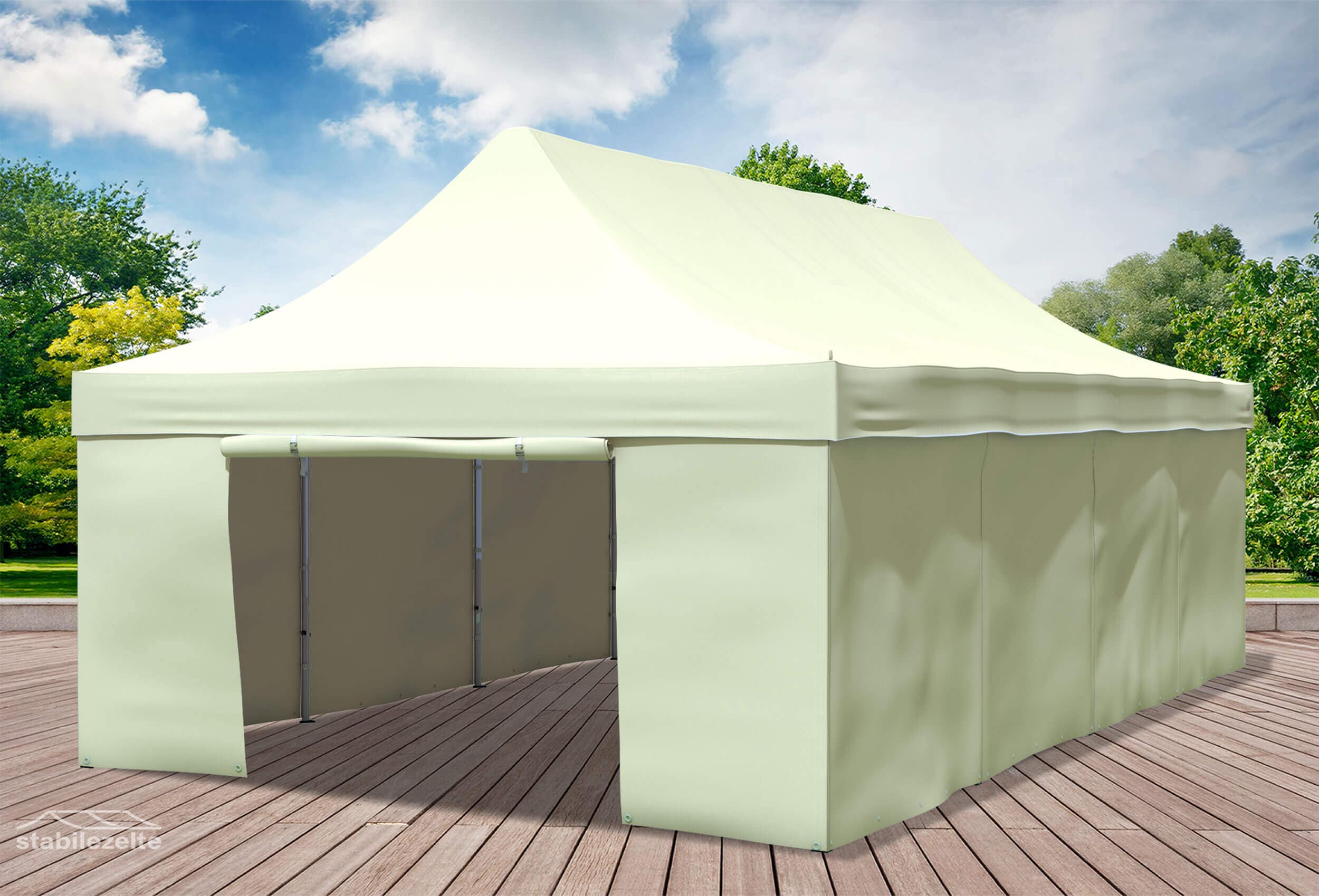 4x8 m Faltpavillon, beige