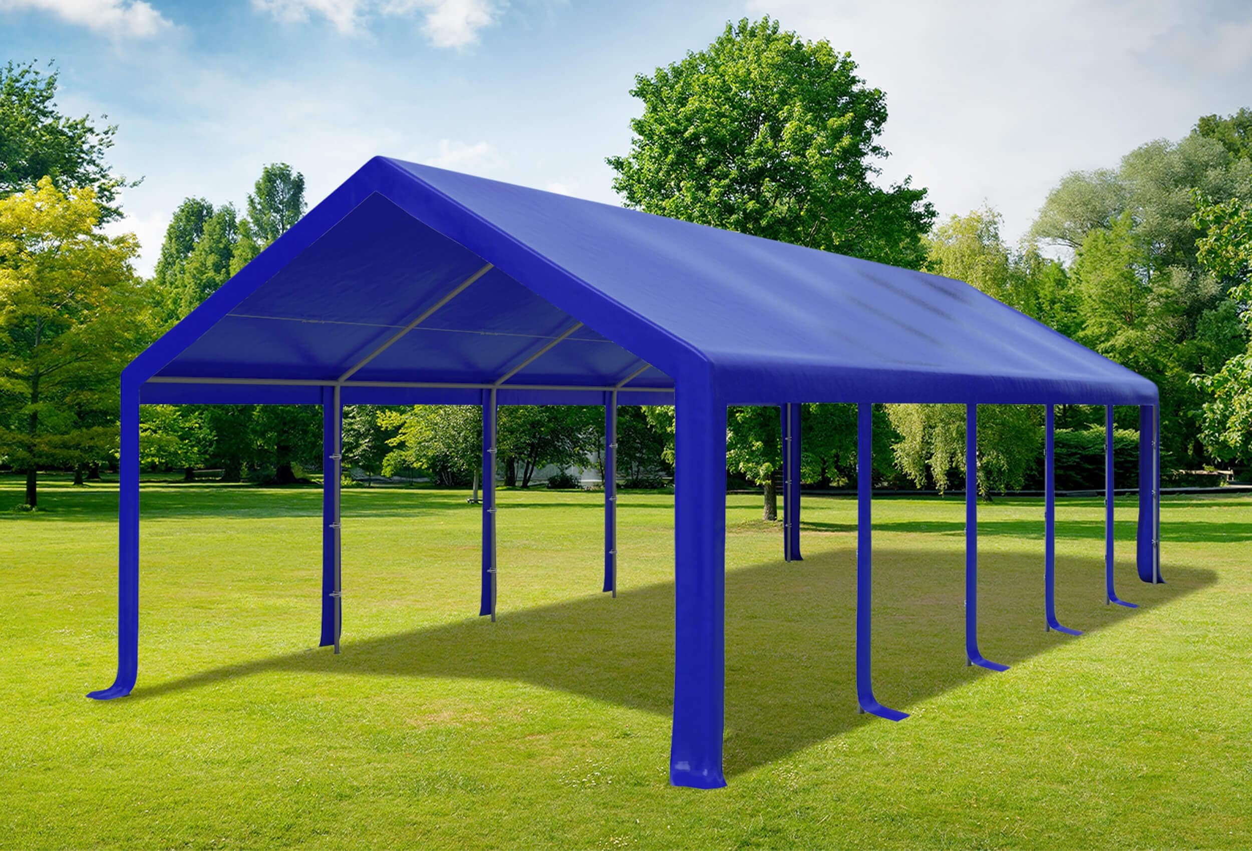 4x10 m Partyzelt, PVC blau