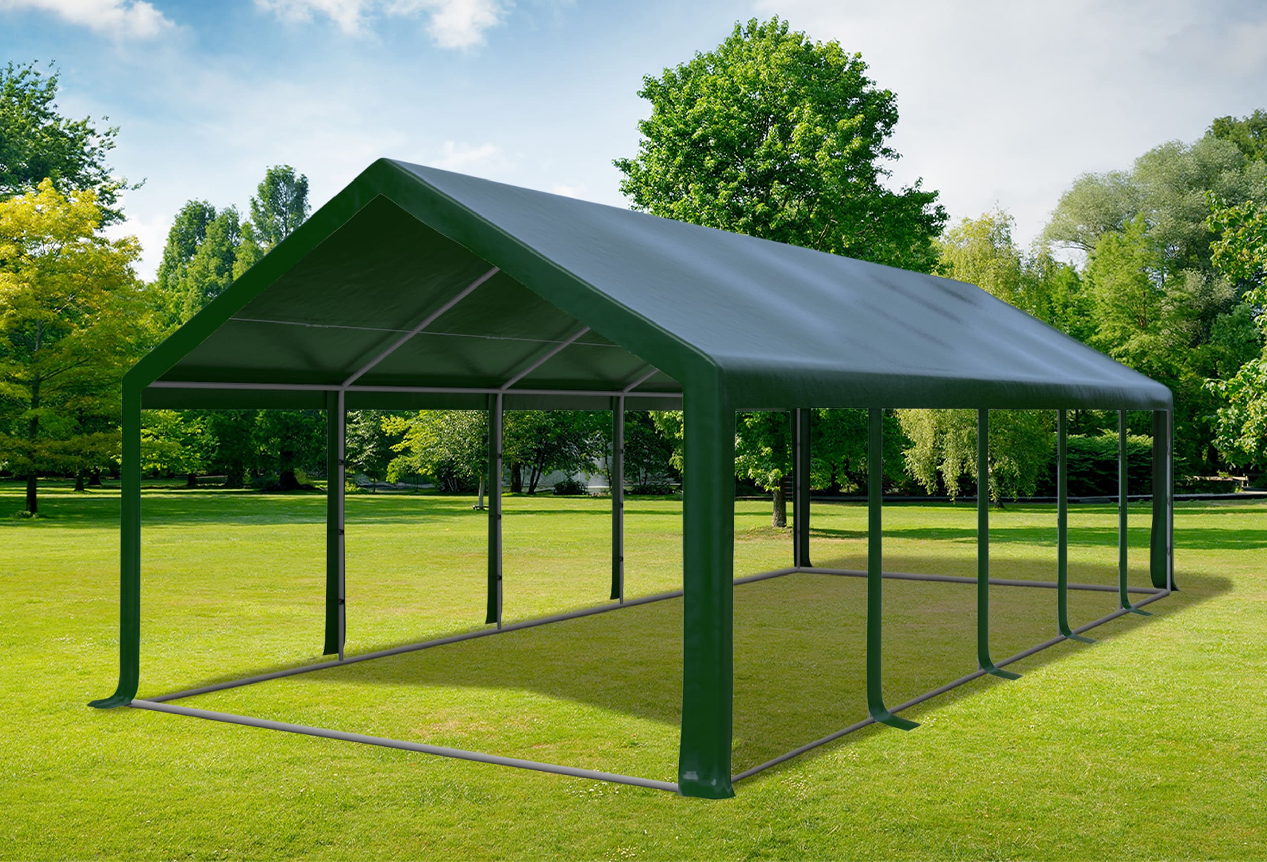 4x10 m Partyzelt, PVC grün