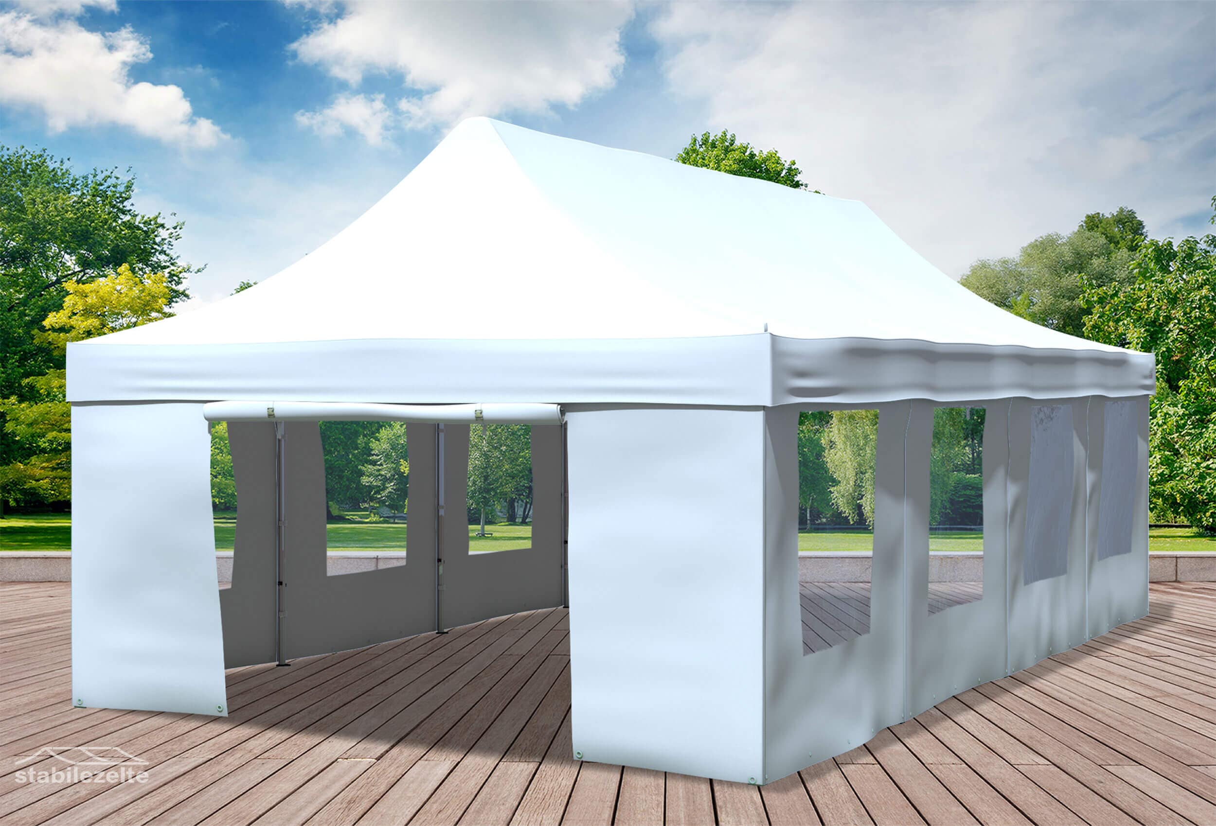 4x8 m Faltpavillon, weiß