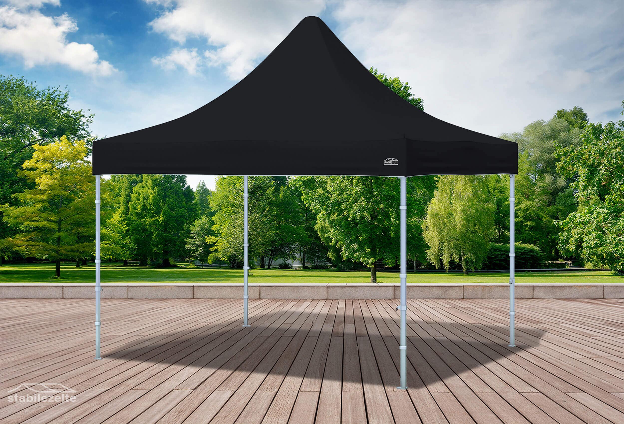 3x3 m Faltpavillon, schwarz