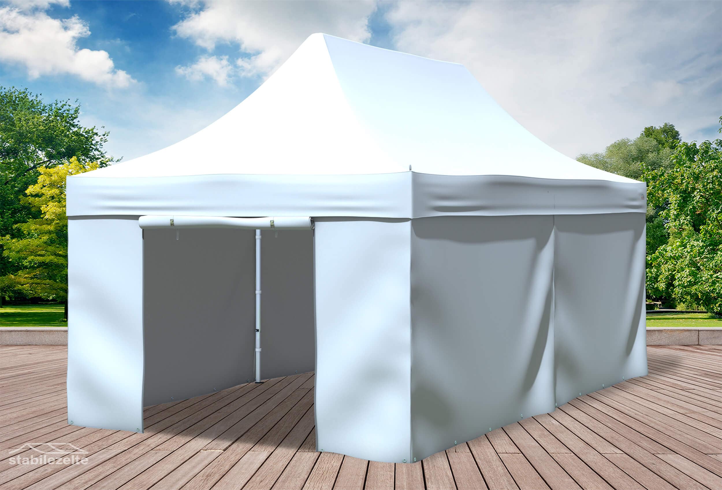 3x6 m Faltpavillon, weiß