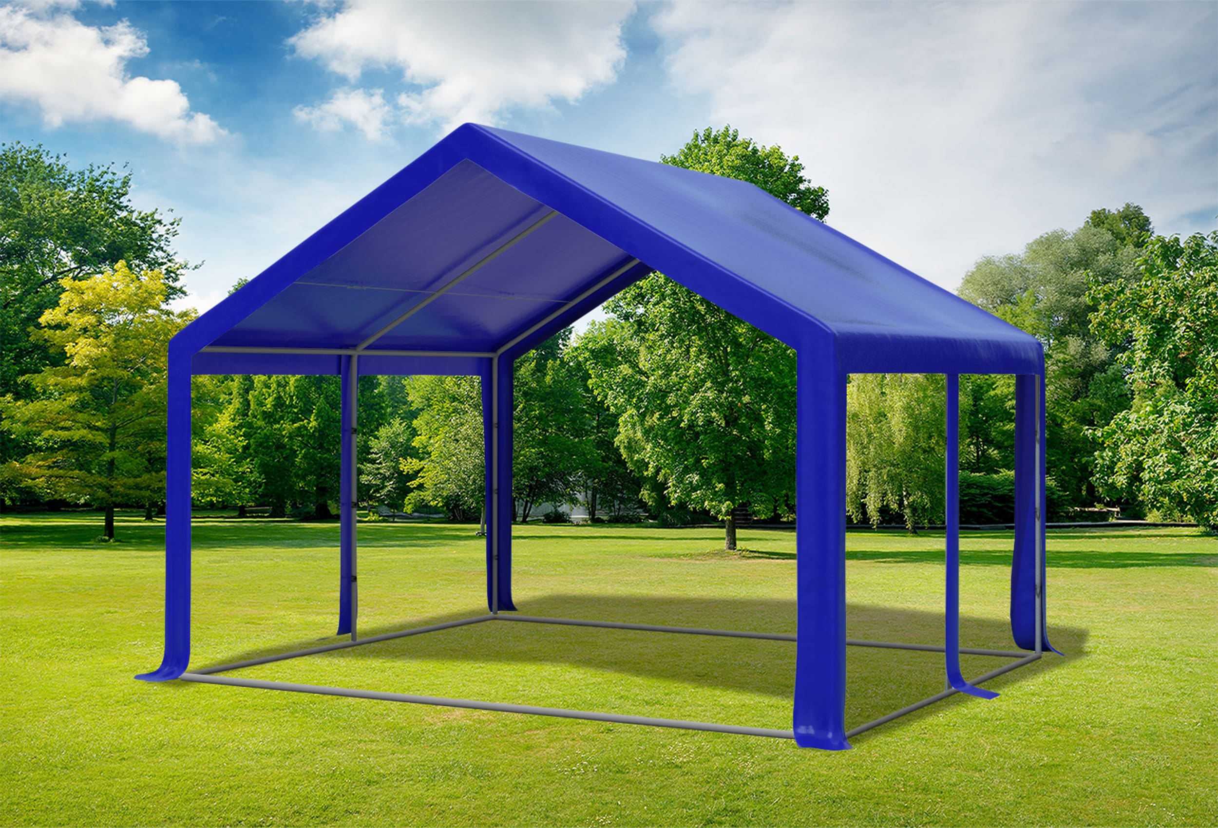 4x4 m Partyzelt, PVC blau