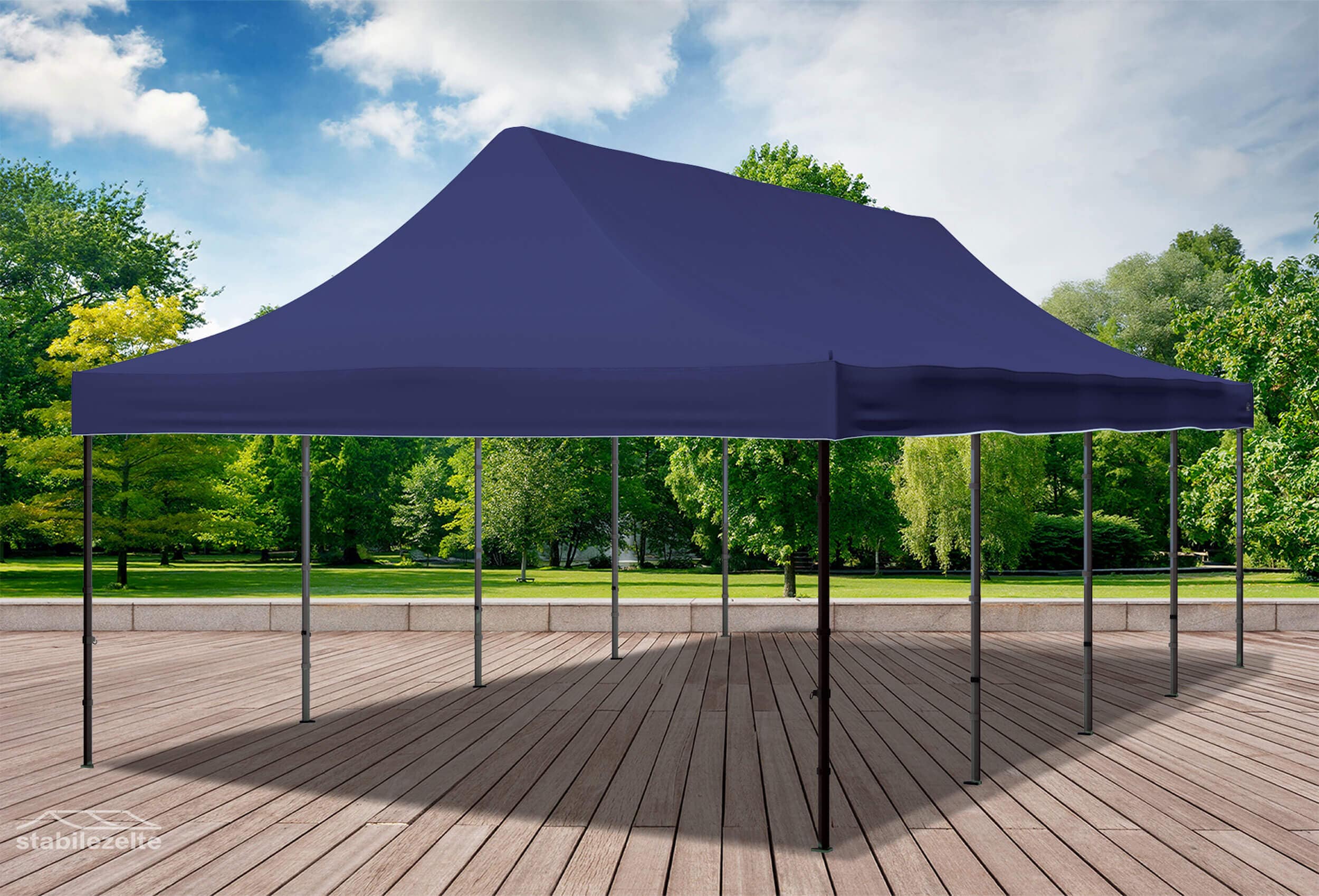 4x8 m Faltpavillon, blau