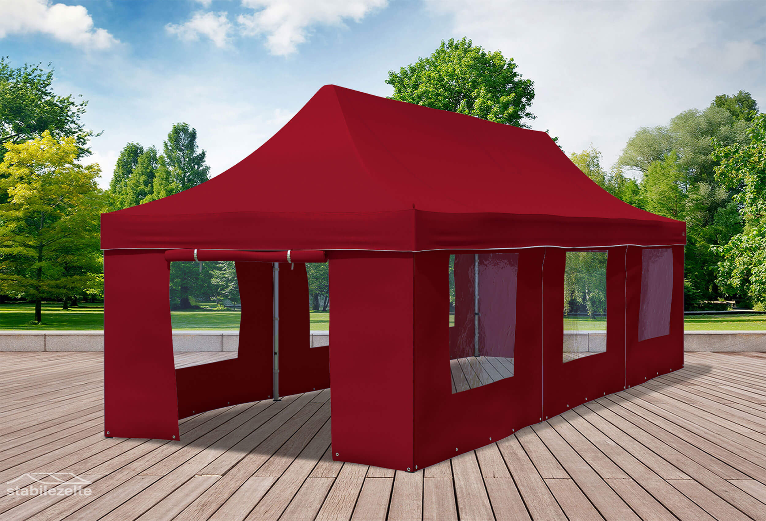 3x9 m Faltpavillon, bordeaux