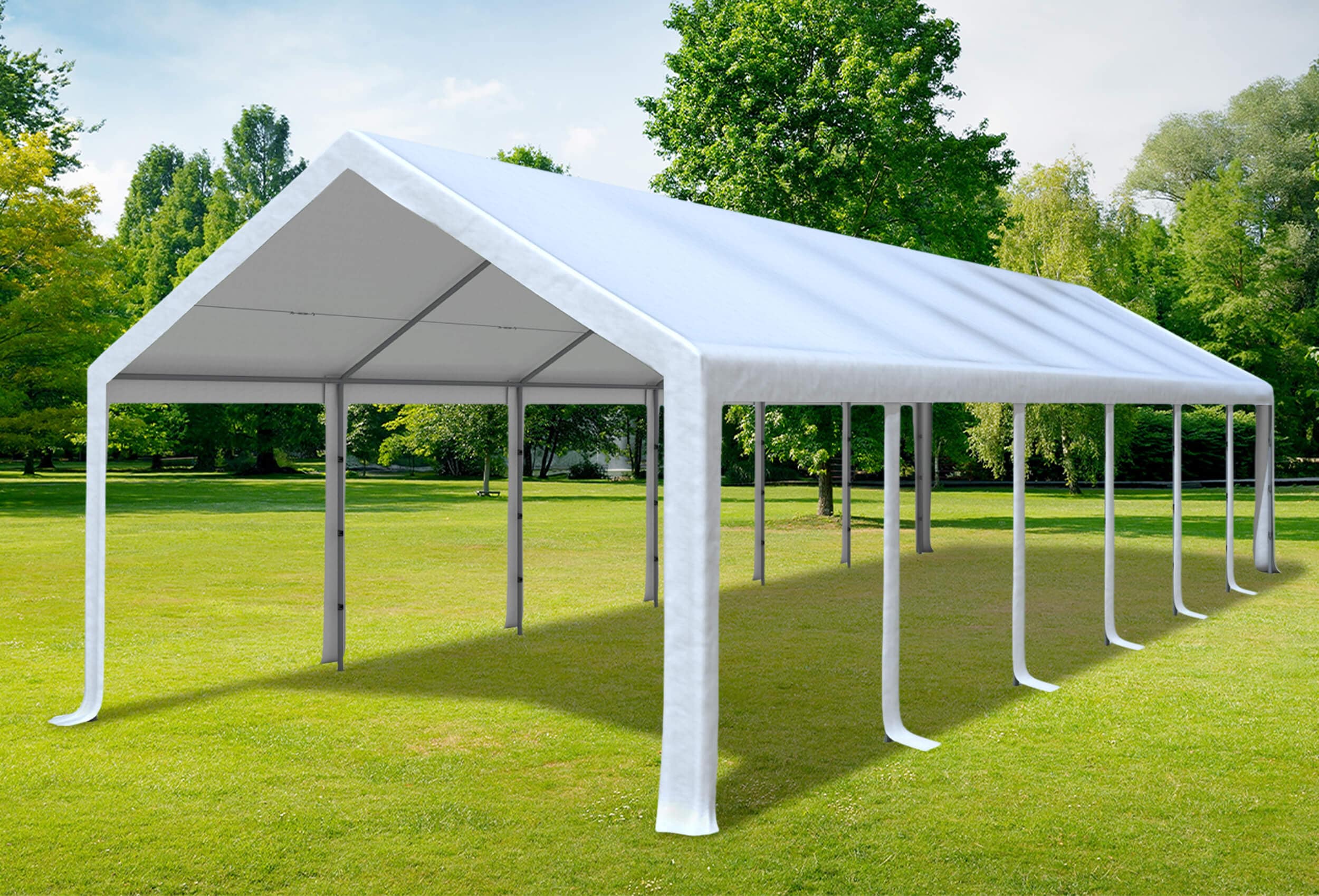 4x12 m Partyzelt, PVC weiß