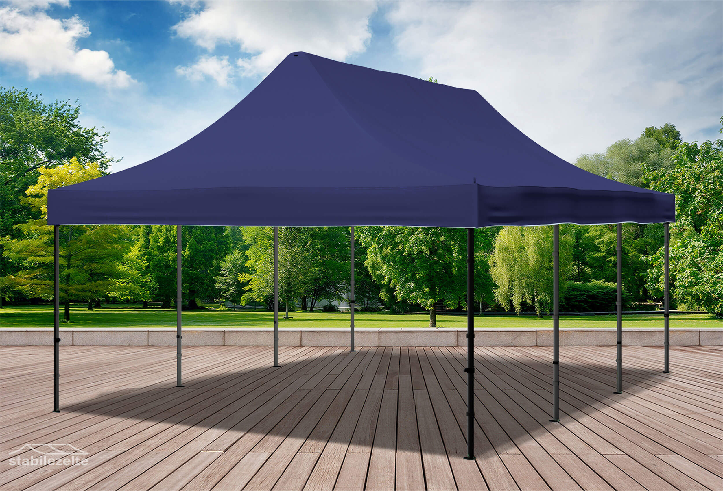 4x6 m Faltpavillon, blau