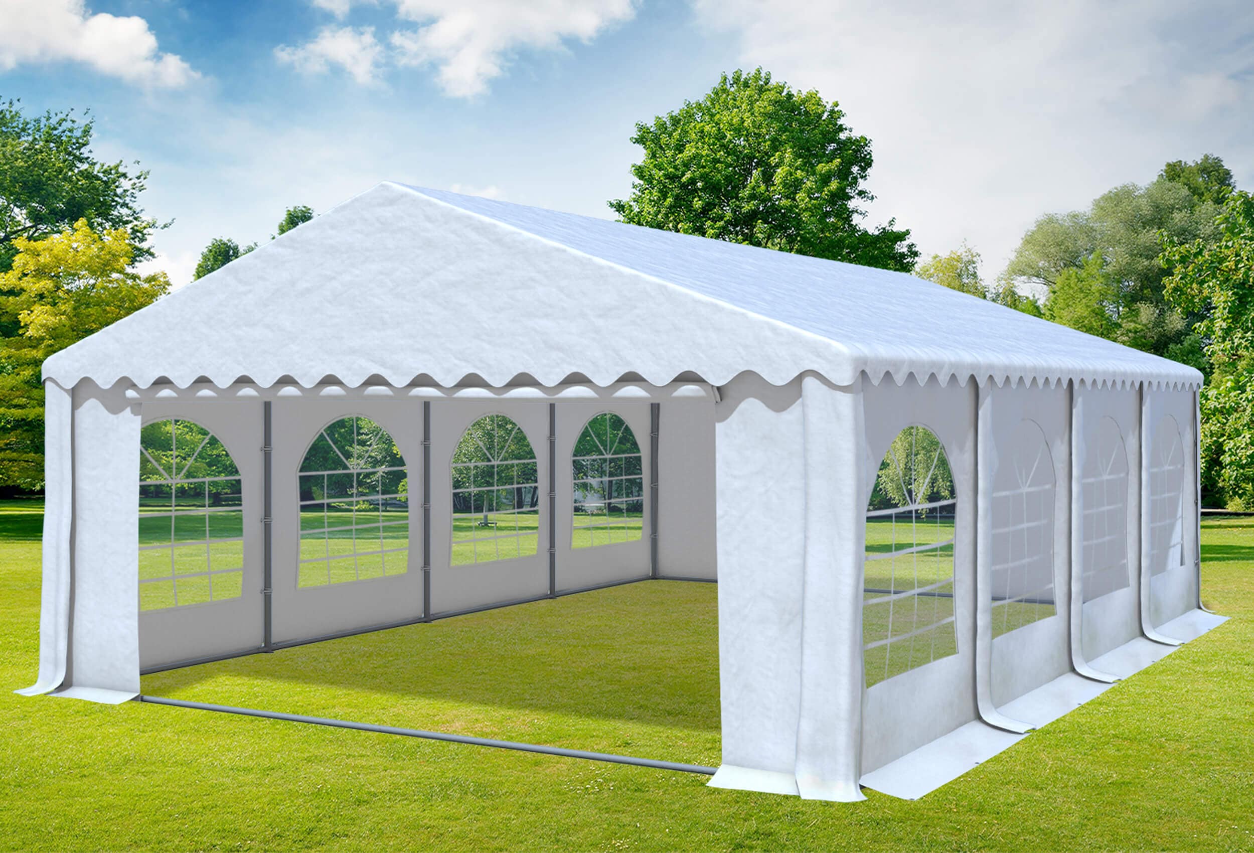 5x8 m Partyzelt, PVC weiß