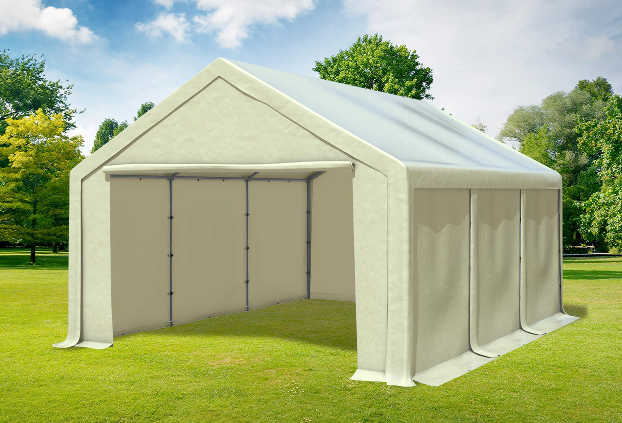 4x6 m Partyzelt, PVC beige