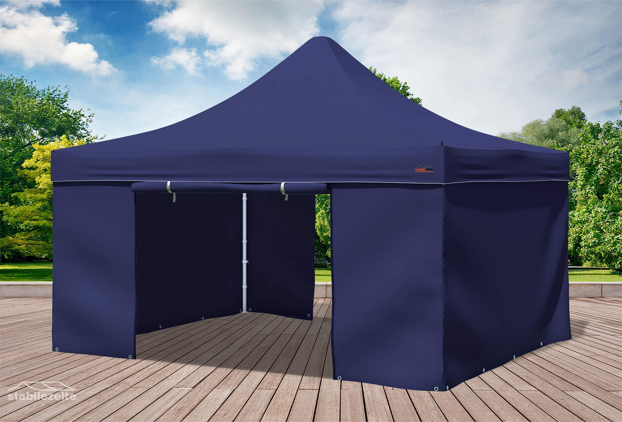 4x4 m Faltpavillon, blau