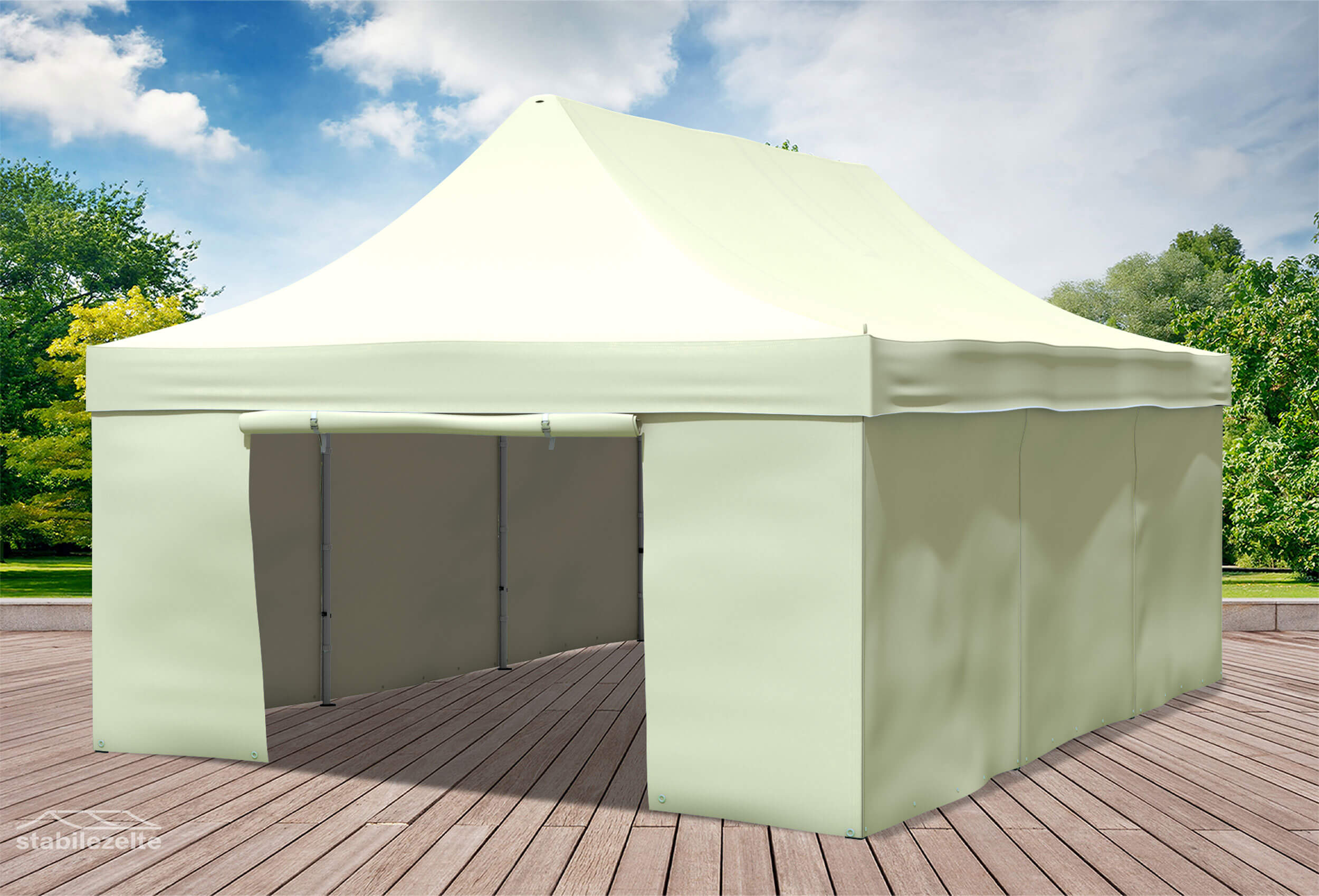 4x6 m Faltpavillon, beige