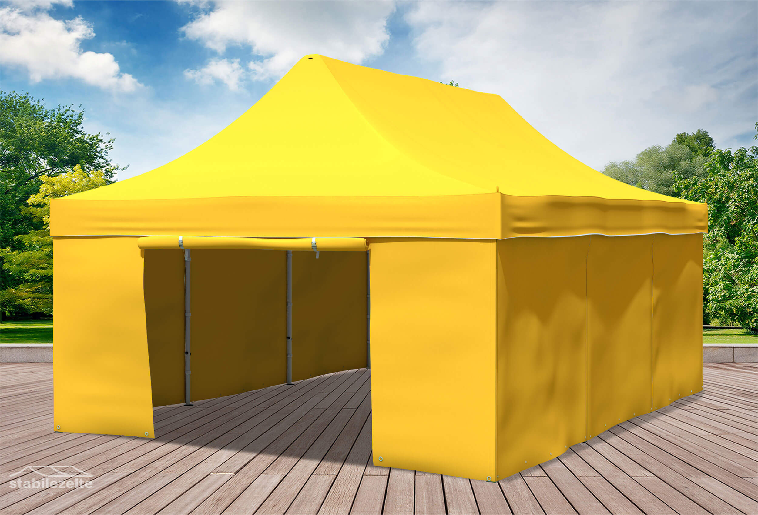 4x6 m Faltpavillon, gelb