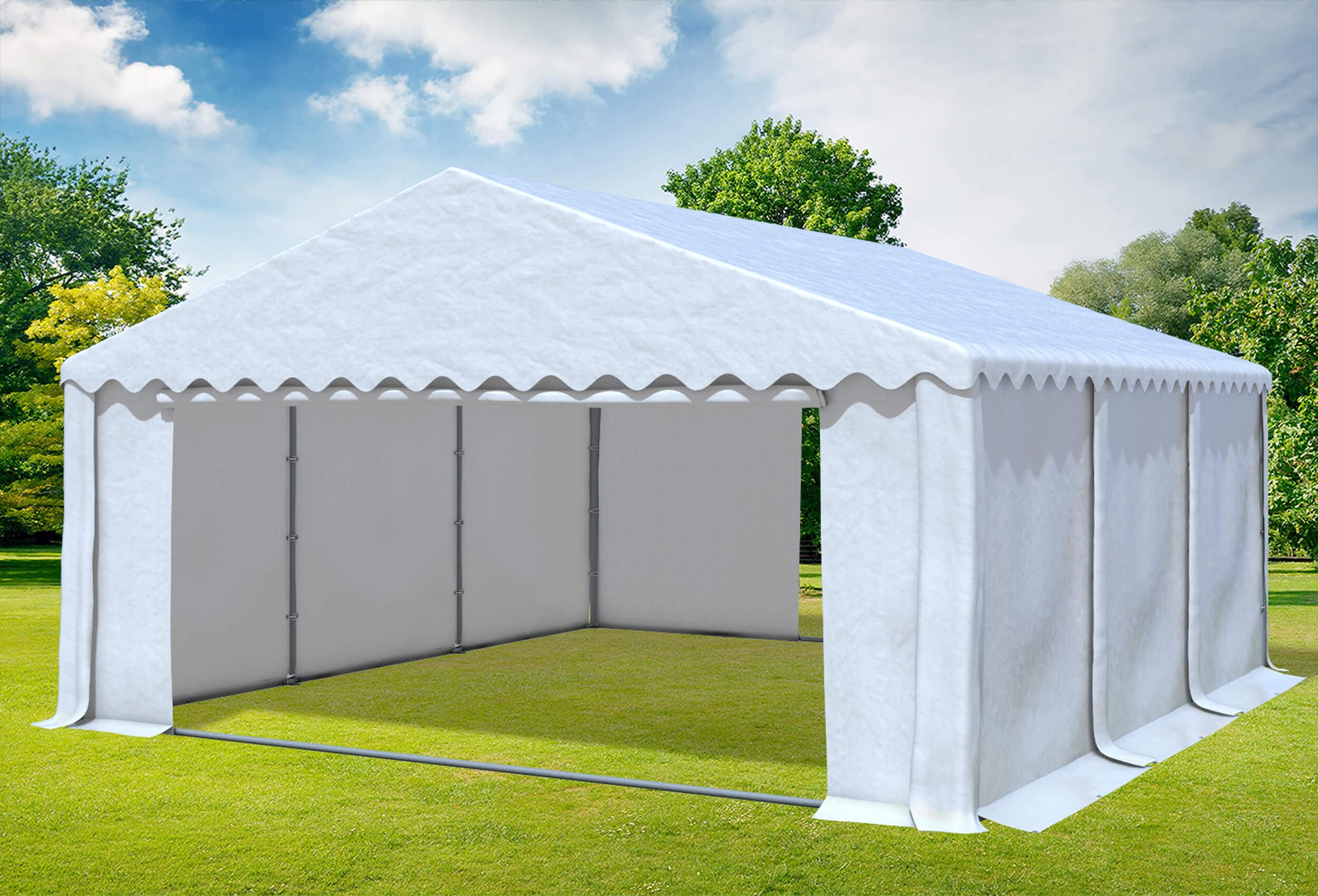 5x6 m Partyzelt, PVC weiß