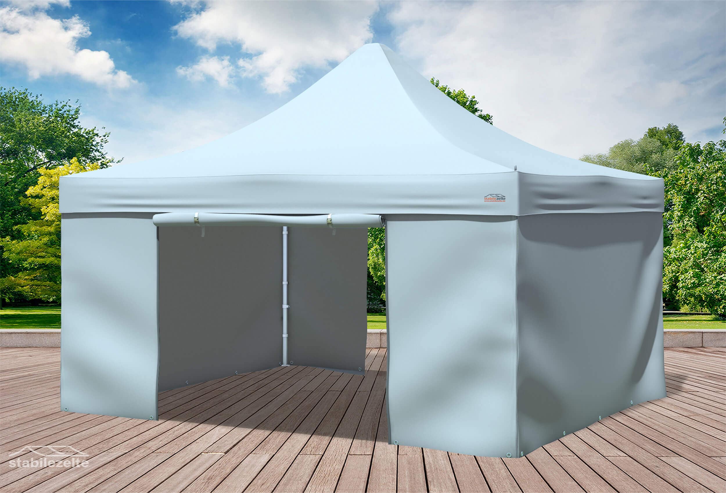 4x4 m Faltpavillon, grau