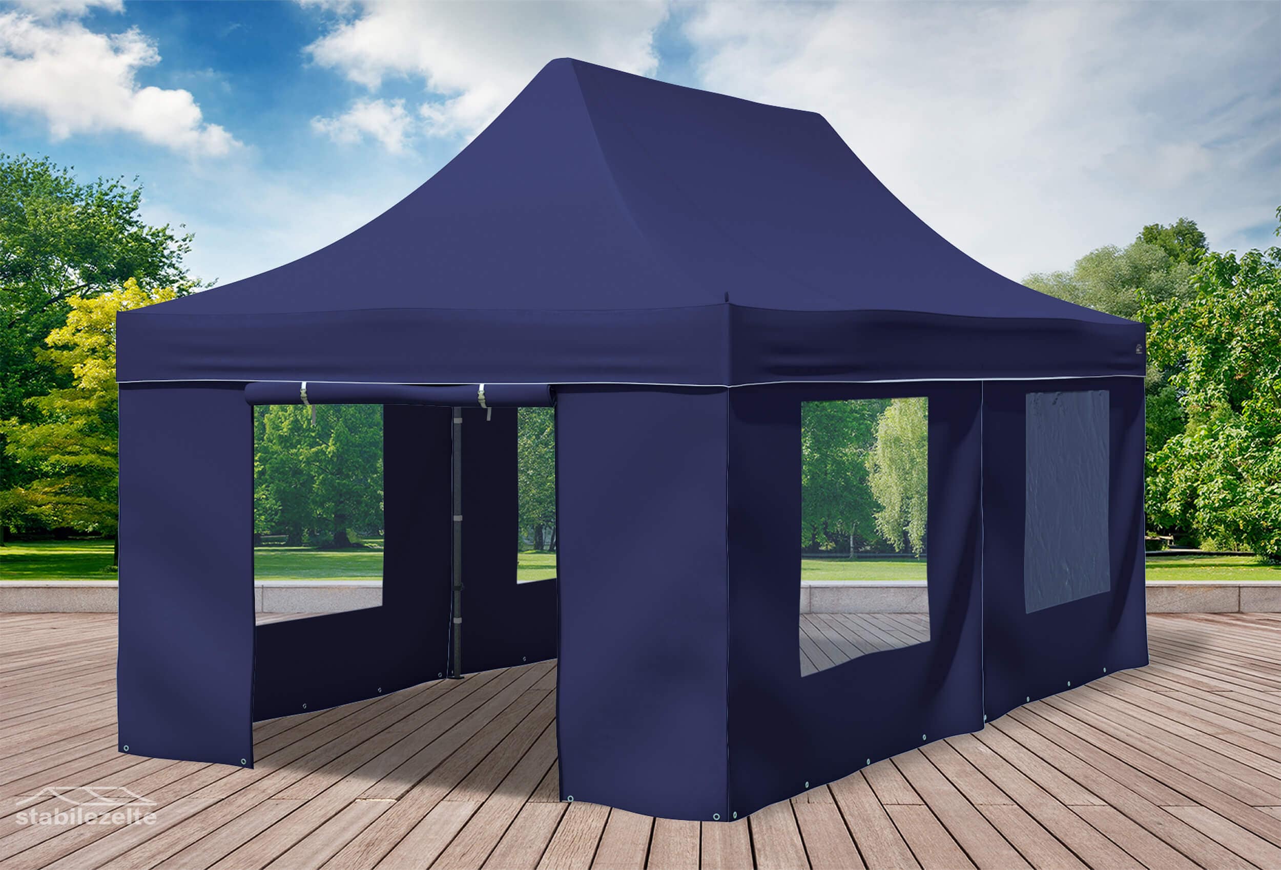 3x6 m Faltpavillon, blau