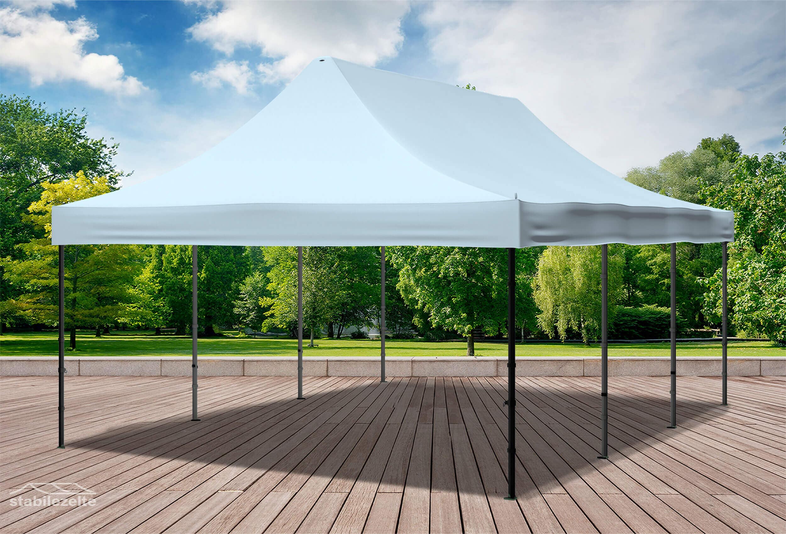 4x6 m Faltpavillon, grau