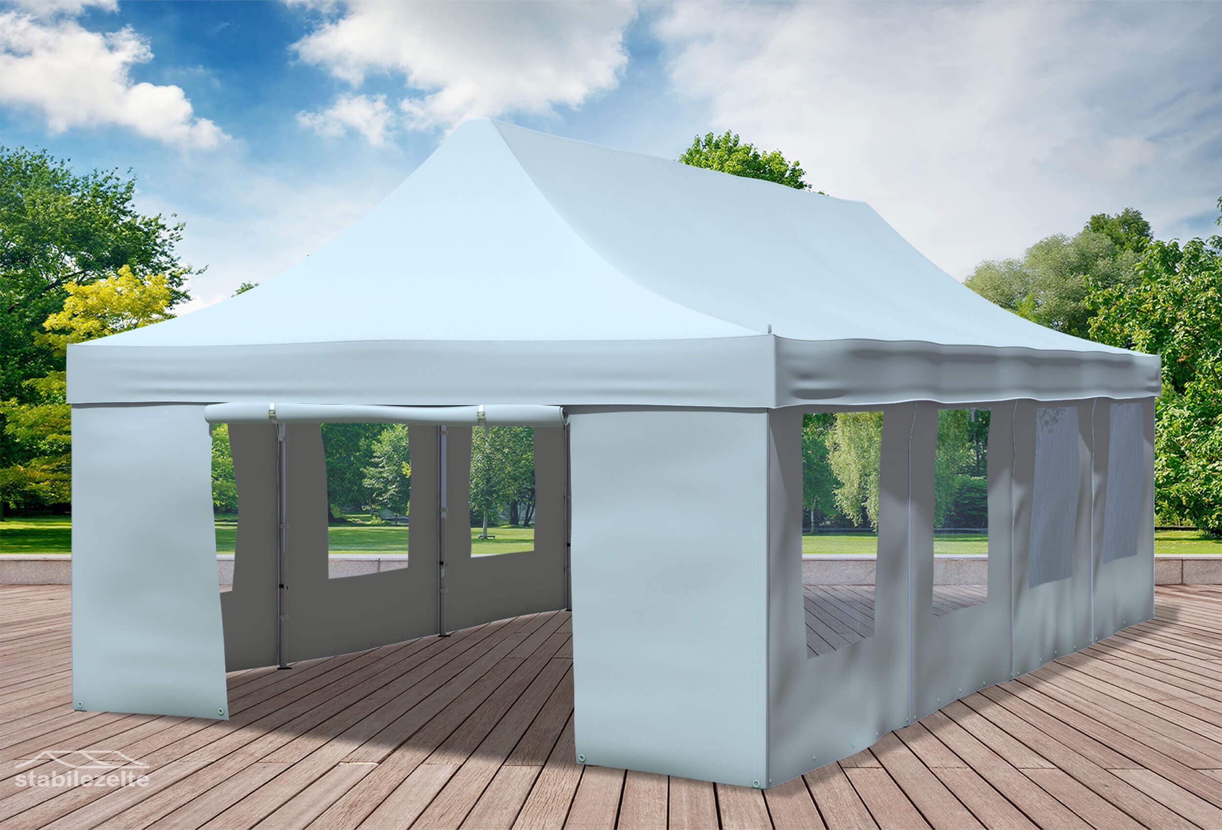 4x8 m Faltpavillon, grau