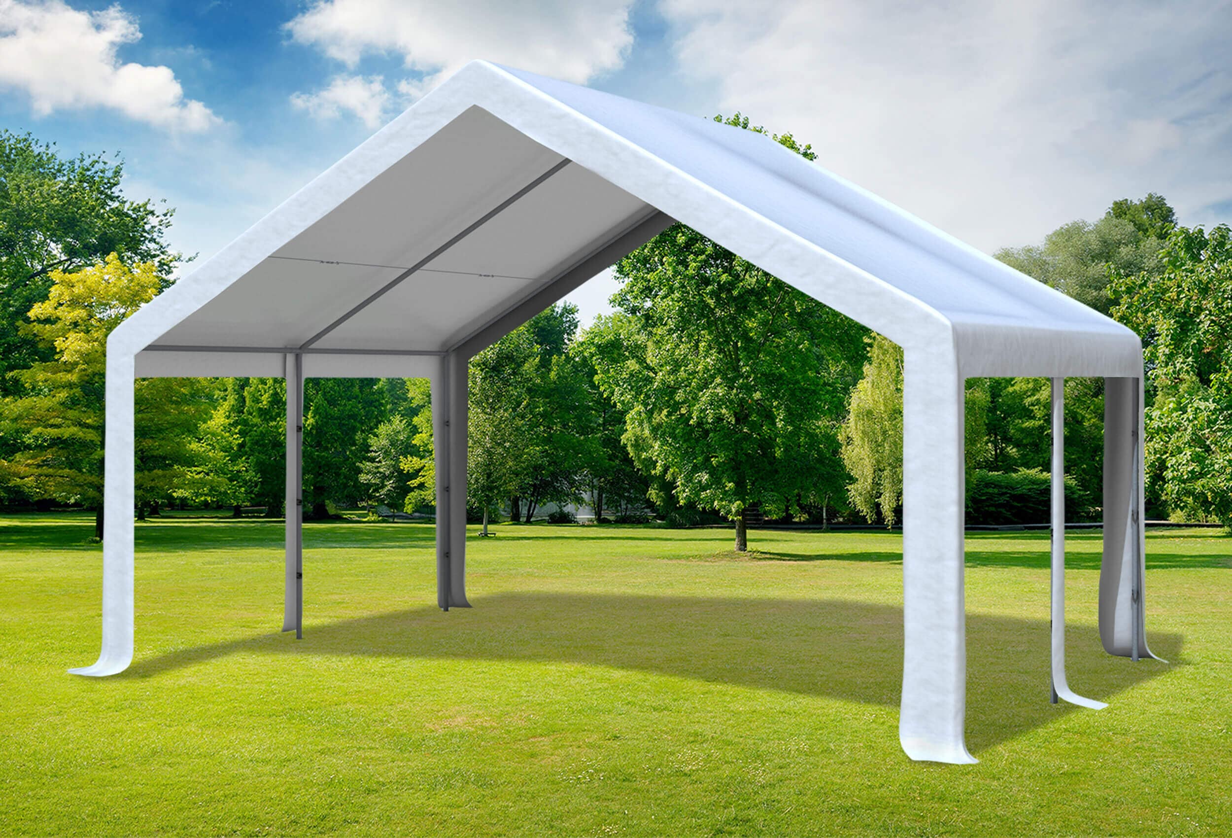 5x4 m Partyzelt, PVC weiß