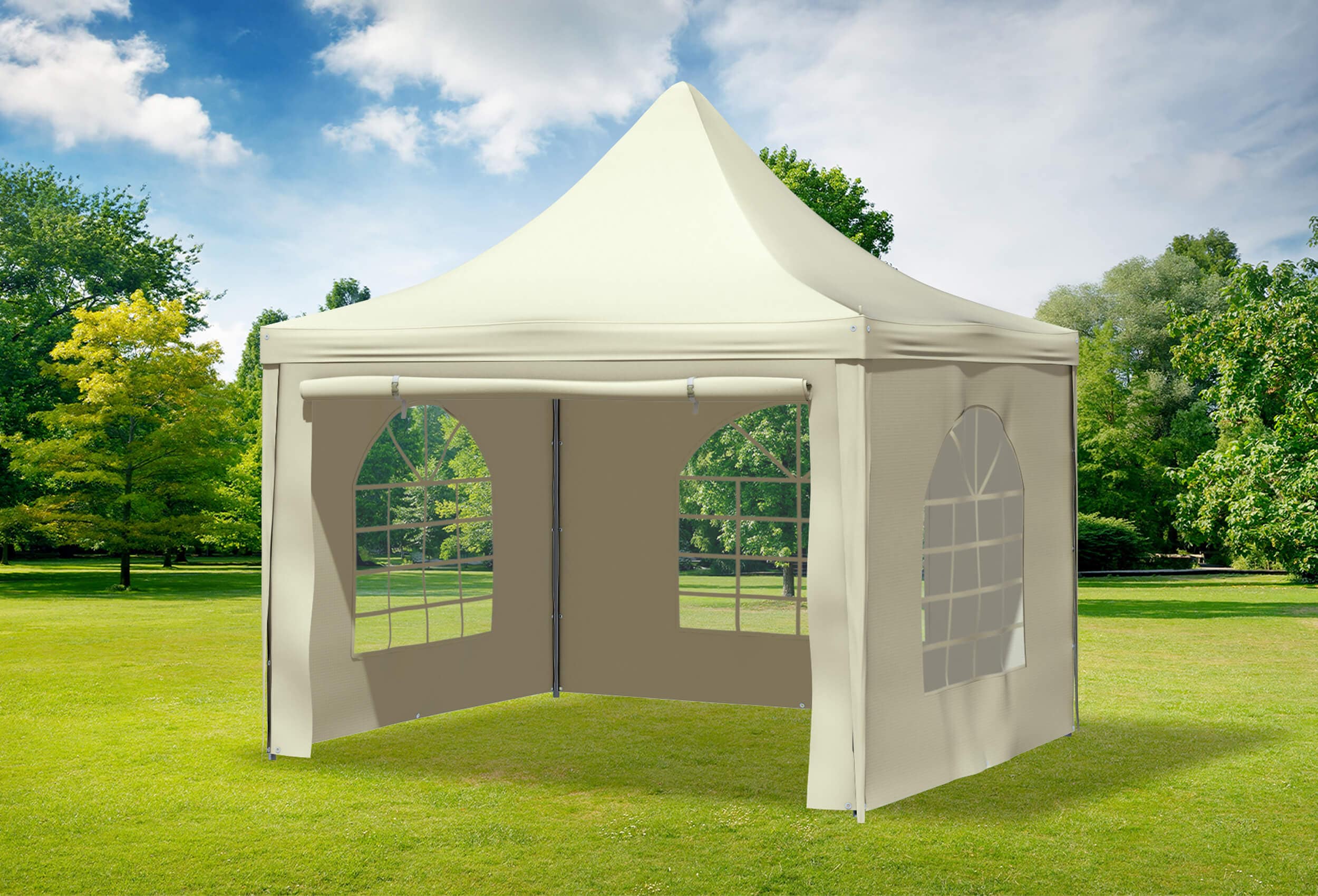 3x3 m Pavillon, PVC Arabica beige