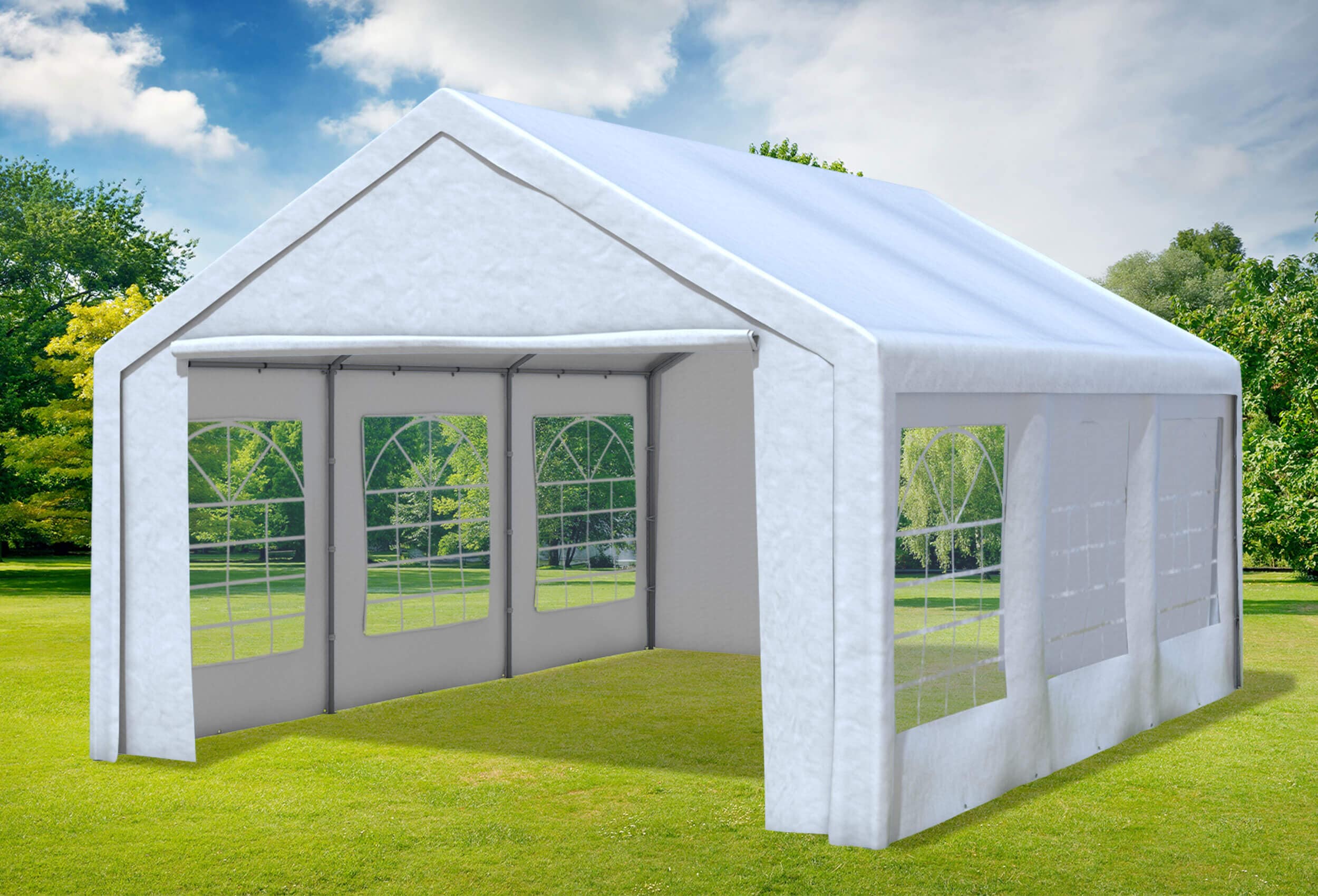 4x6 m Partyzelt, PVC Weiß