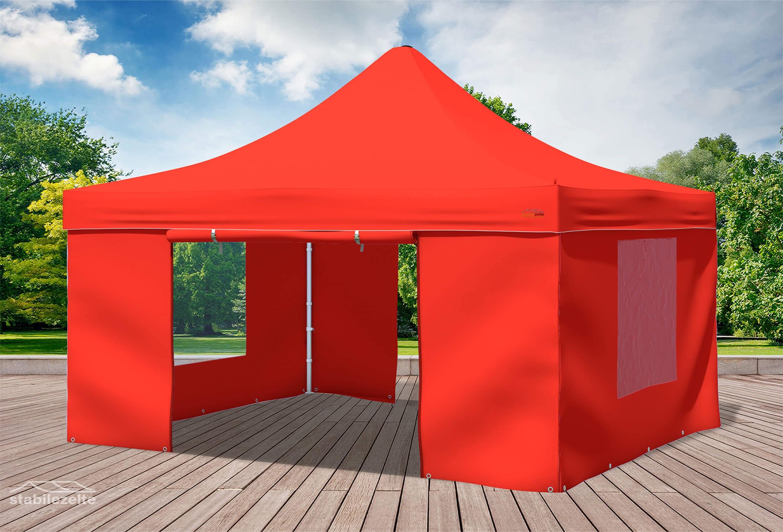 4x4 m Faltpavillon, rot