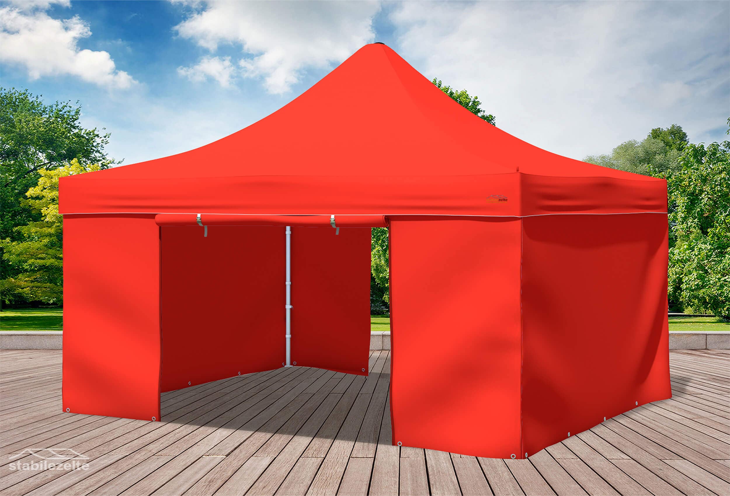 4x4 m Faltpavillon, rot