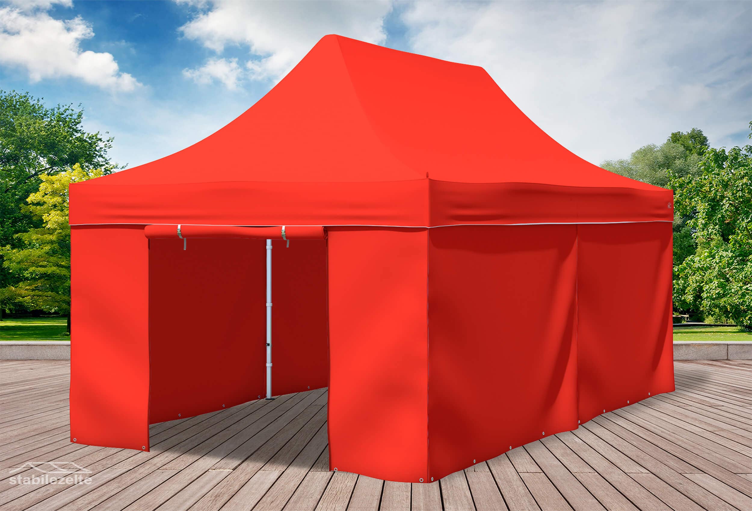 3x6 m Faltpavillon, rot