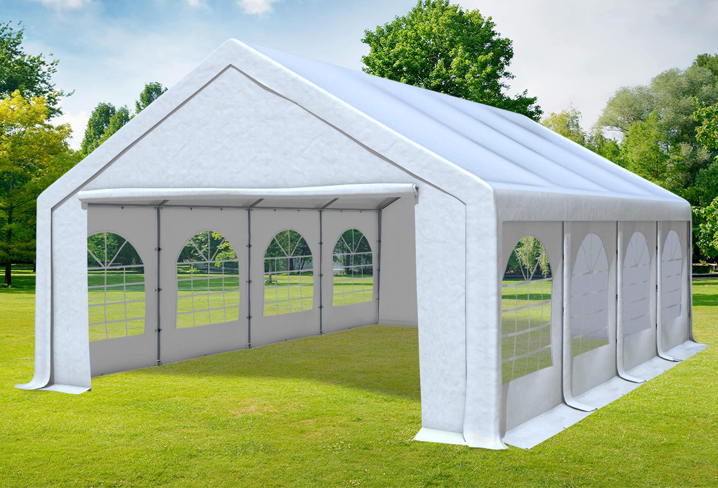 5x8 m Partyzelt, PVC weiß