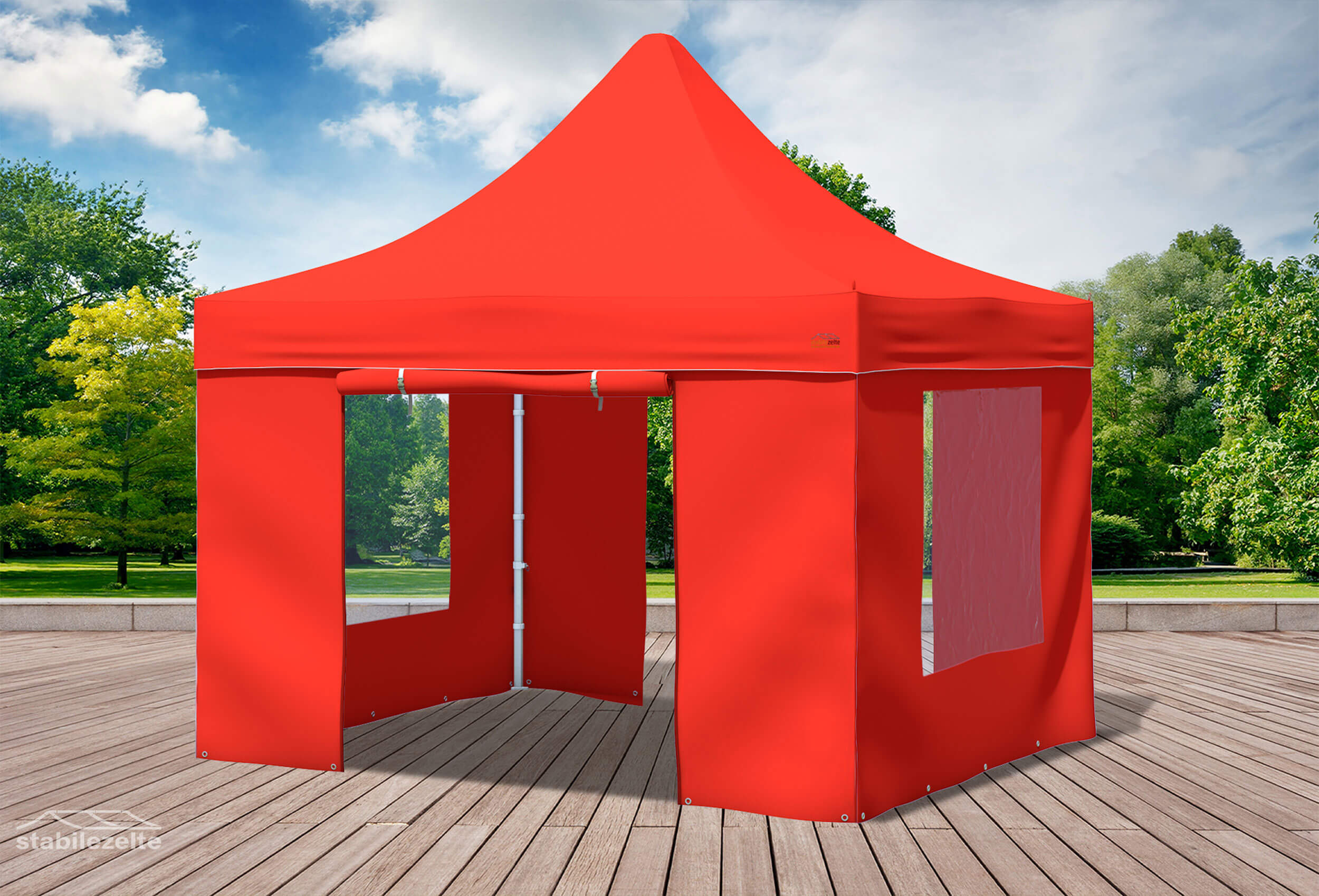 3x3 m Faltpavillon, rot