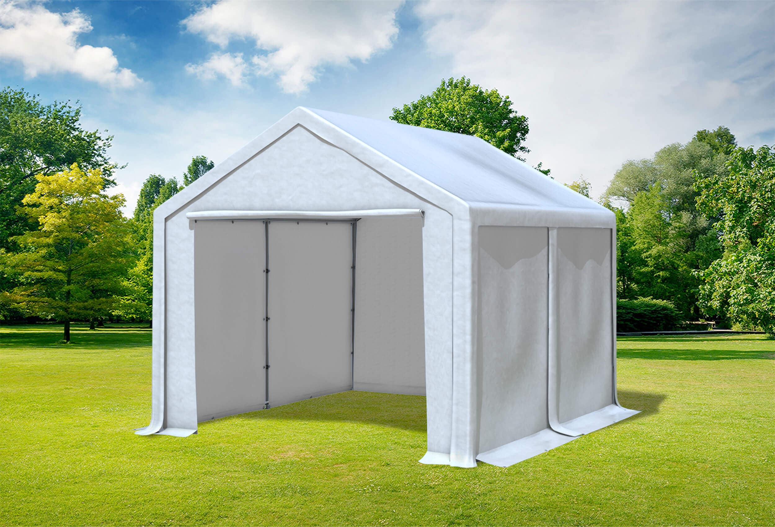 3x4 m Partyzelt, PVC weiß