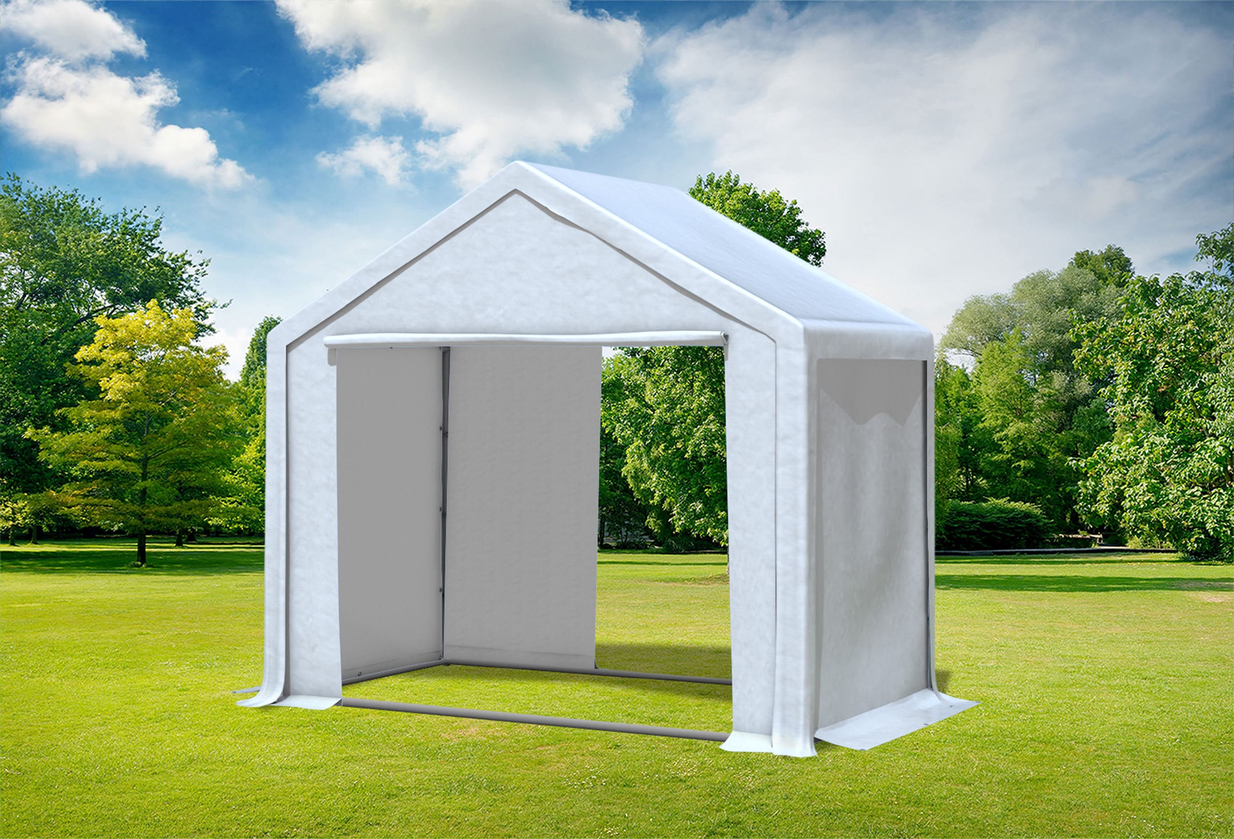 3x2 m Partyzelt, PVC weiß