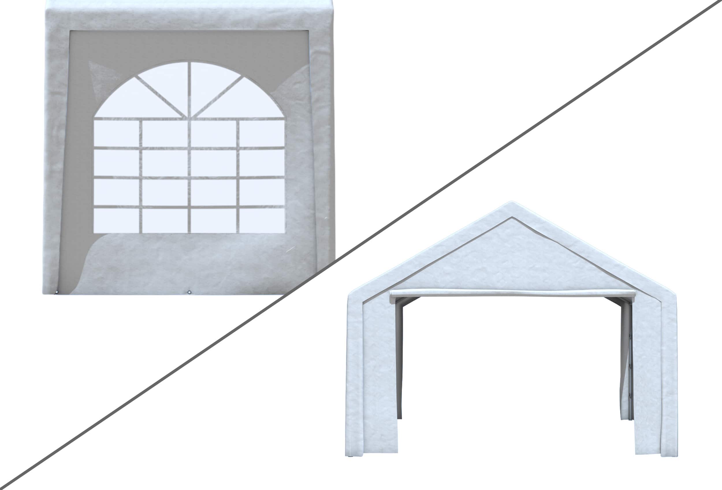 Modular Pro 2m PE Seitenteil MIT FENSTER (einzeln) WEISS