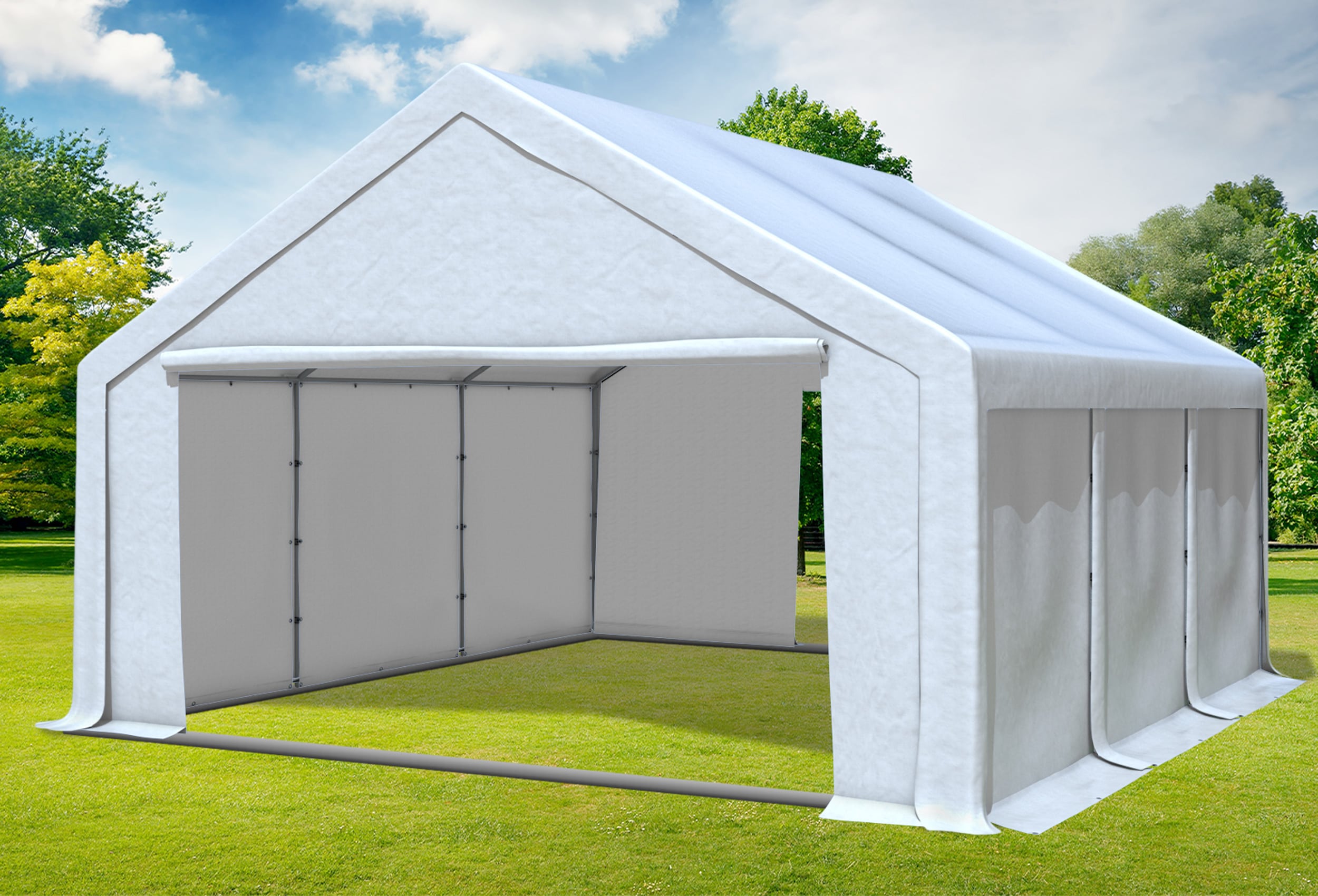 5x6 m Partyzelt, PVC weiß