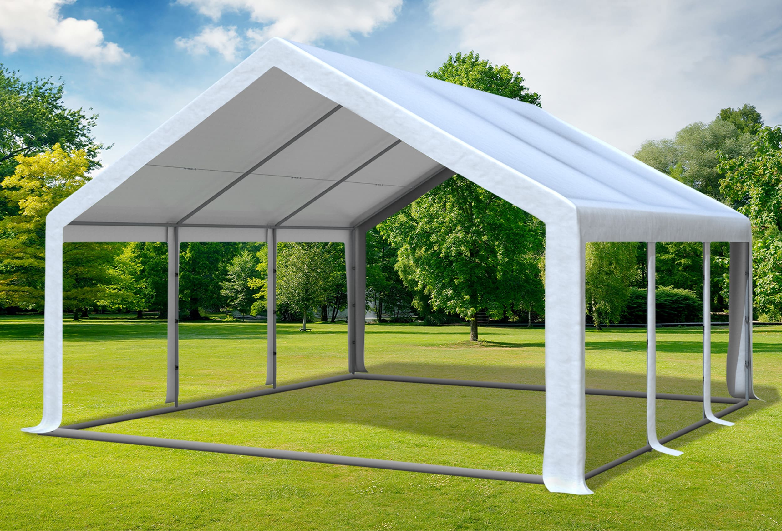 5x6 m Partyzelt, PVC weiß