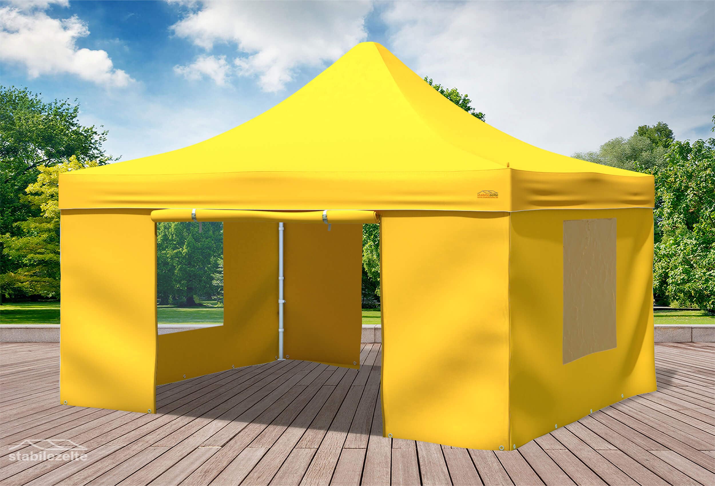 4x4 m Faltpavillon, gelb