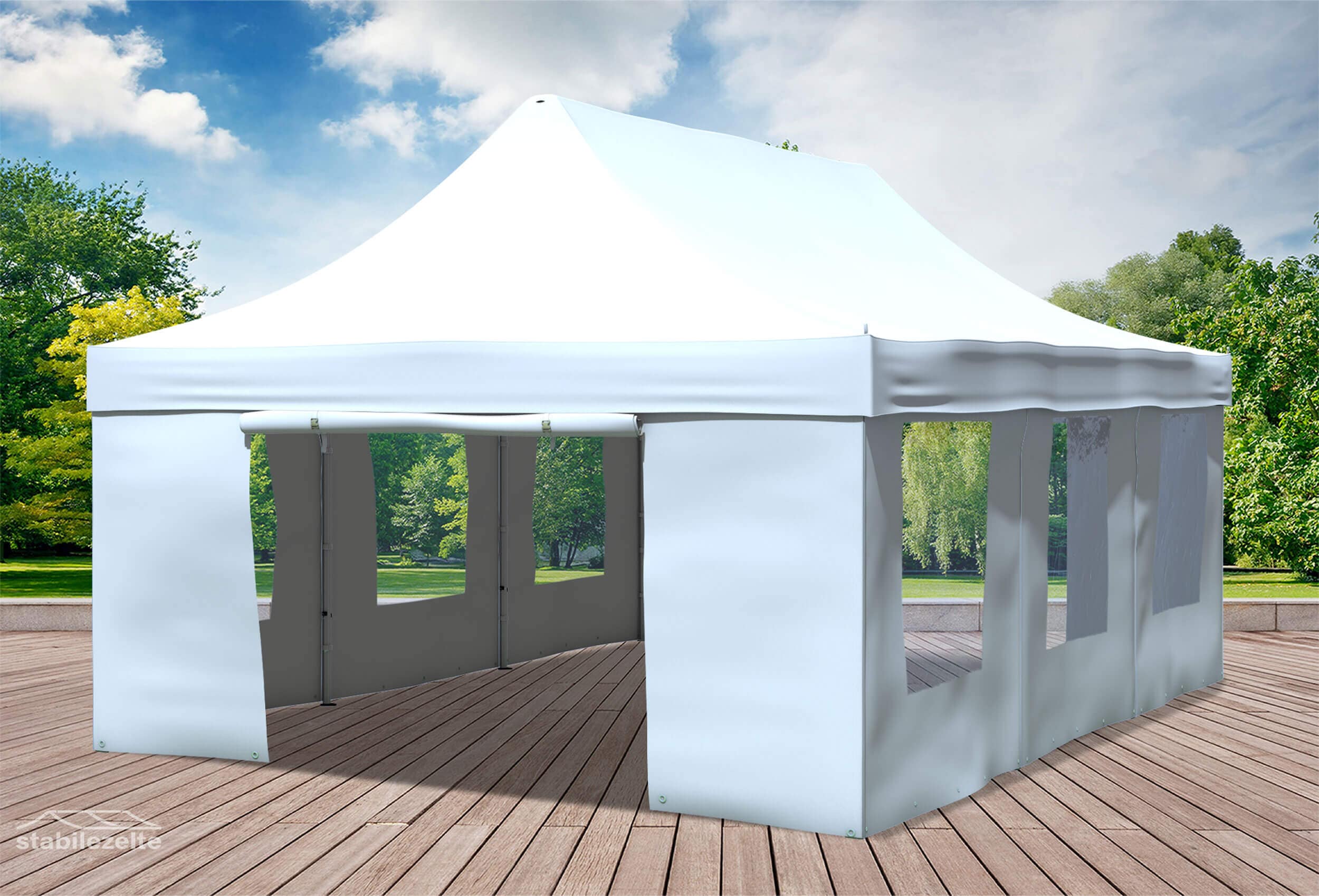 4x6 m Faltpavillon, weiß