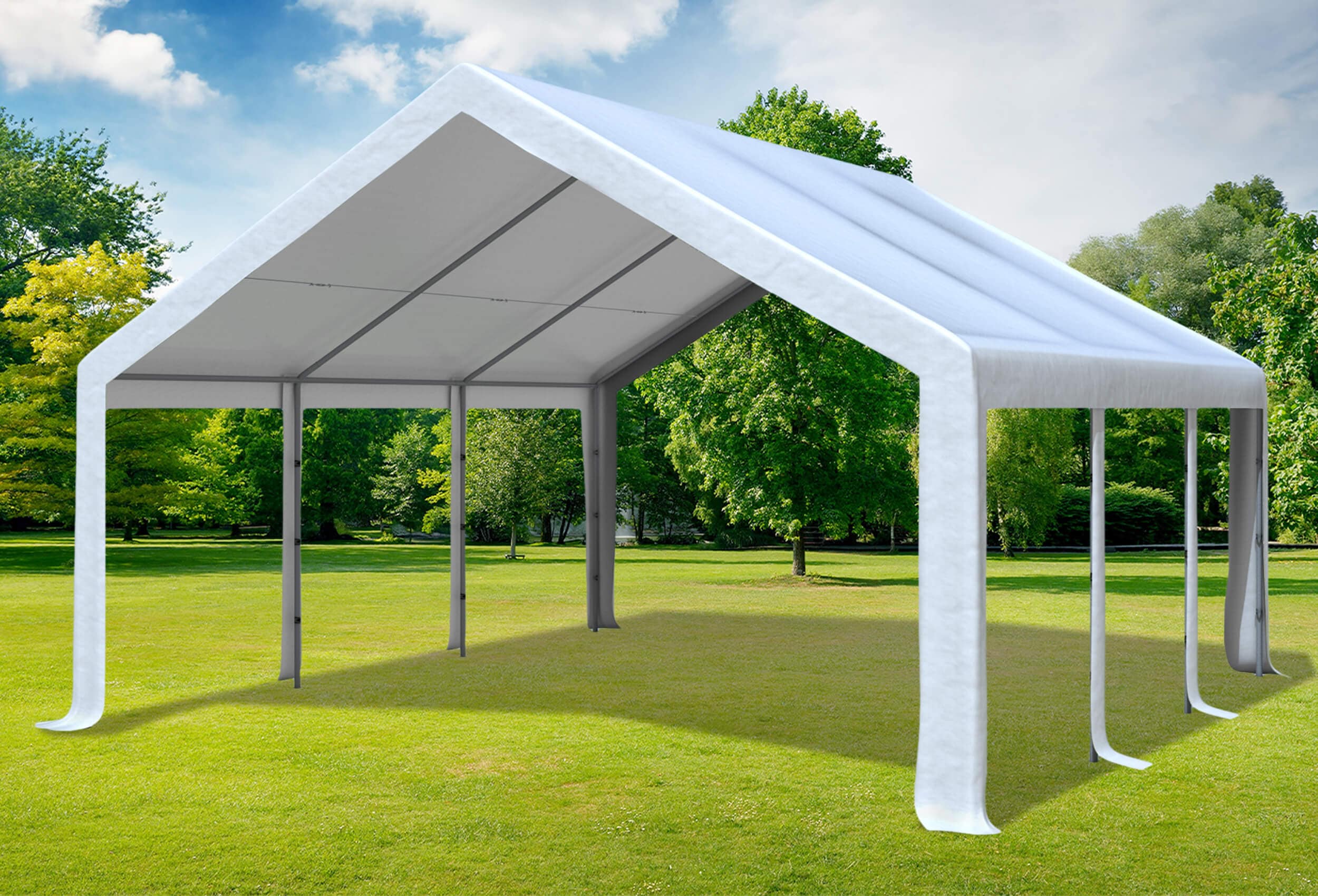 5x6 m Partyzelt, PVC weiß